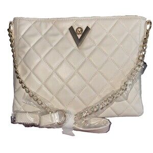 NWTValentino Orlandi Shoulder Bag (Bone) Cream White V-2005 MSRP $278 With Strap